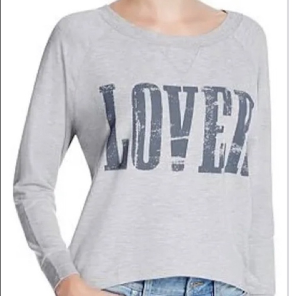 Haute‎ Hippie raglan LOVER graphic sweatshirt size XS